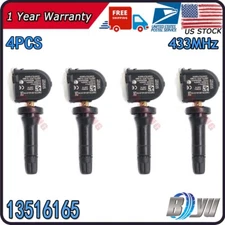 4Pcs 13516165 TPMS Tire Air Pressure Sensor For GM Chevrolet Silverado GMC