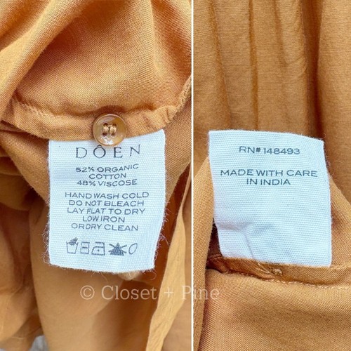 Doen Jane Top in Rehkitz Gr. XS orange gelb Bluse Boho - Bild 9 von 15