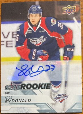 2018-19 Upper Deck CHL Autographs Kyle McDonald #349 Windsor Spitfires
