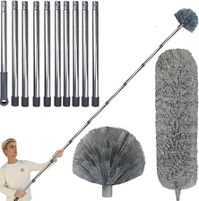 2 Pack 20 Foot High Reach Dusting Kit with 3-14 Foot Extension Pole // High Ceil