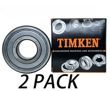 NEW (2PACK)TIMKEN 6305-ZZ 25X62X17MM Double Metal Seal Ball Bearings