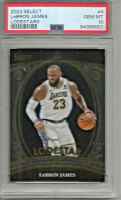 LeBron James Select PSA 10 2023 Panini Select Red Cracked Ice #66