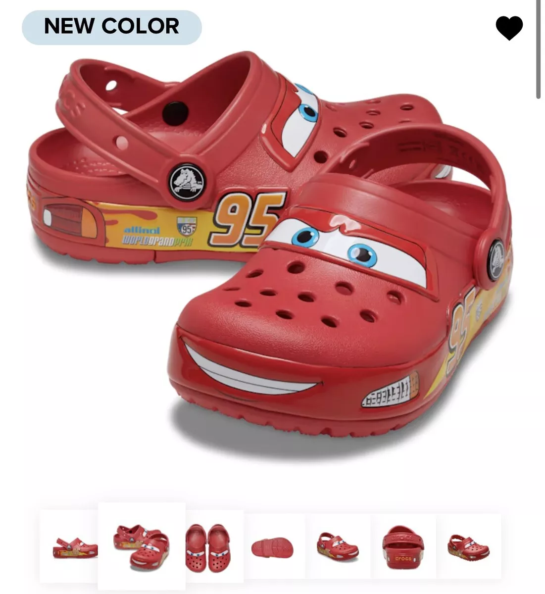 Lightning McQueen Crocs Kids Size 12C Light Up 209381-610 BRAND