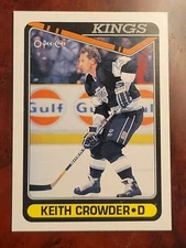 1990-91 O-Pee-Chee OPC Keith Crowder #476 Los Angeles Kings / Bruins NM-MT 