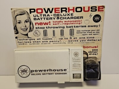 #ad 1968 VINTAGE POWERHOUSE ULTRA DELUXE BATTERY CHARGER BY FEDTRO $25.50