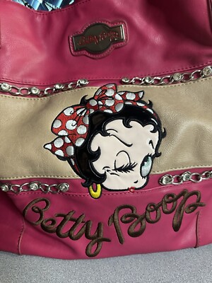 VINTAGE 2013' PINK BETTY BOOP SHOULDER BAG WITH ADJUSTABLE