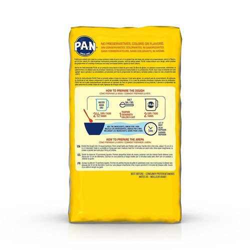 HARINA PAN 5 Lb VENEZUELA WHITE CORN MEAL FLOUR - Picture 2 of 3