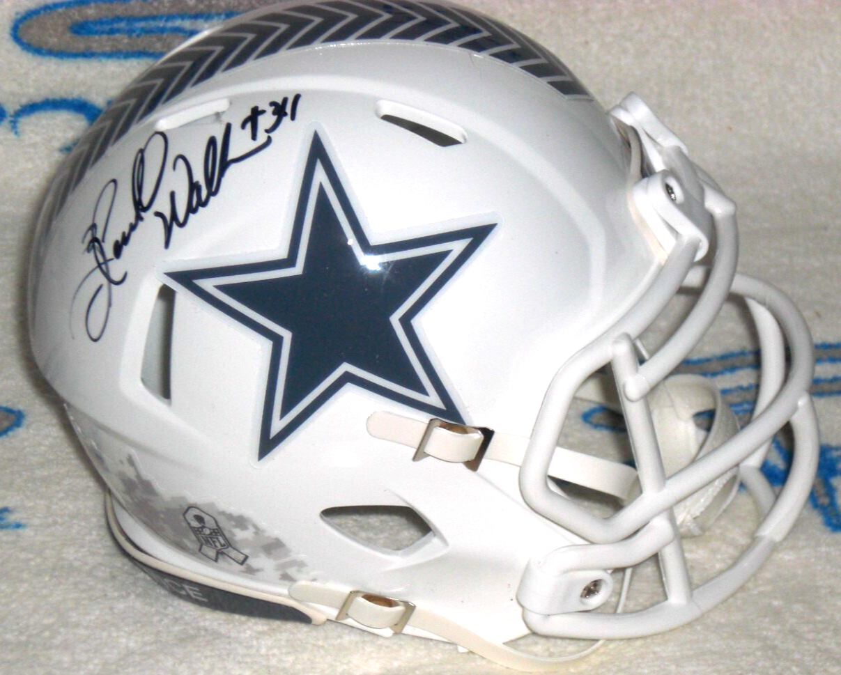 Herschel Walker Autographed Signed Dallas Cowboys SALUTE TO SERVICE MINI HELMET J.S.A. Cert 