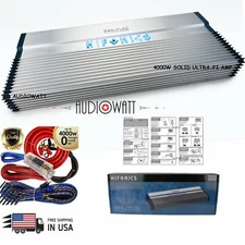 HIFONICS BXX4000.1D BRUTUS 4000W 1-OHM STABLE ULTRA-FI MOSFET 1-CH AMP + AMP KIT