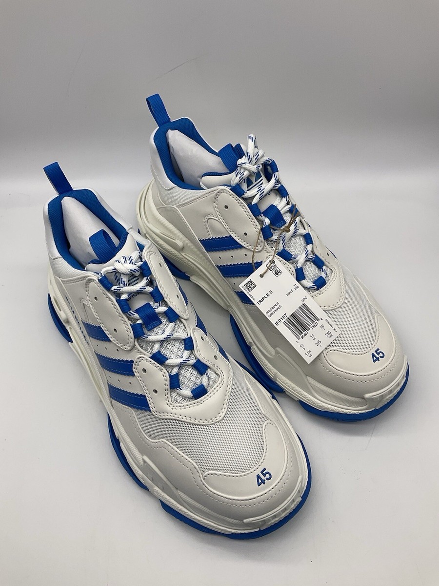Balenciaga x Adidas Triple S Sneaker White Blue Men's Size 12 | eBay