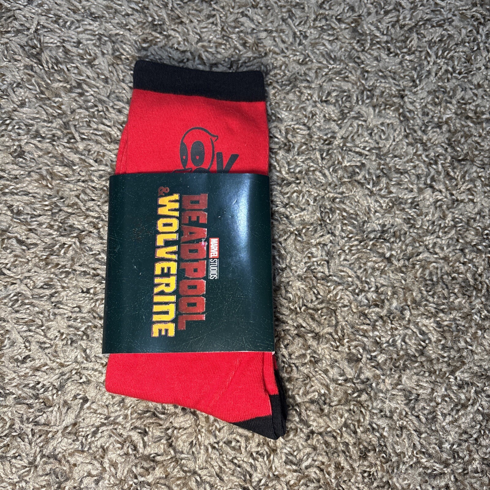 SAOLA NUOVI calzini Marvel Studios Deadpool & Wolverine SOLO set Deadpool rosso