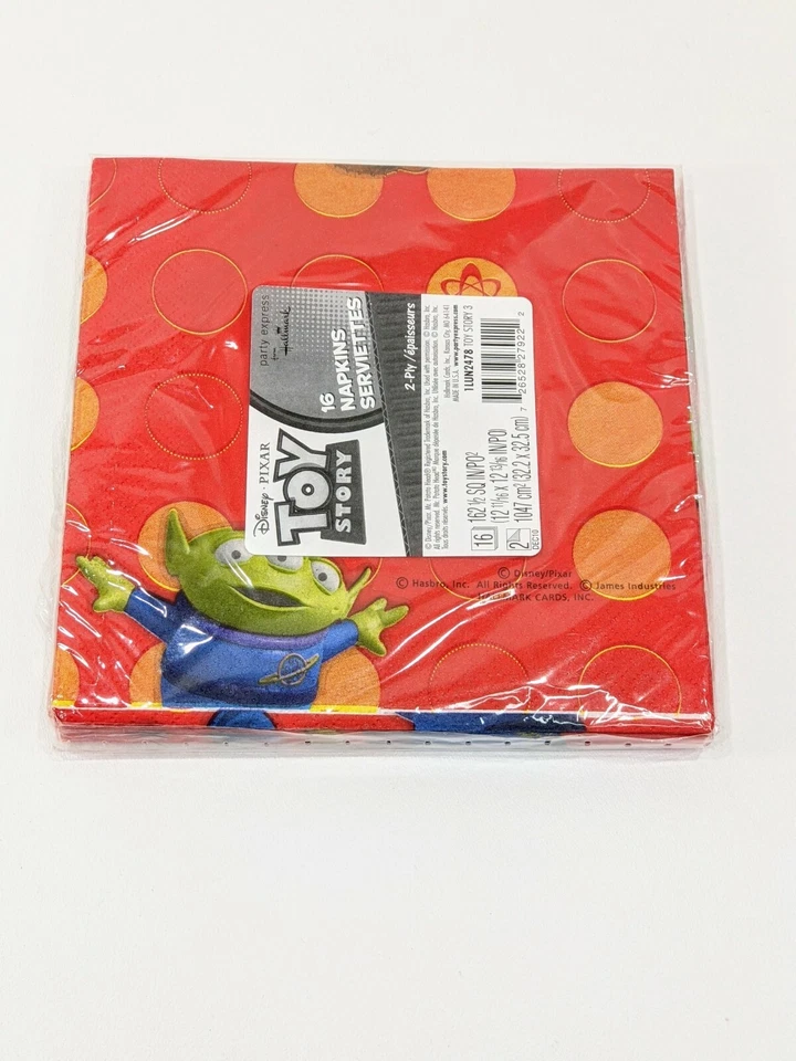 Toy Story 3, servilletas 3D suministros de cumpleaños paquete de 16 Foto 3 de 4