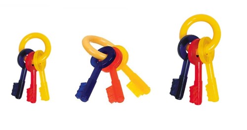 Puppy Teething Keys, Rings or Pacifiers Durable Dog Dental Health Chew Toys - Picture 10 of 63
