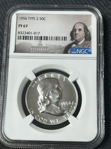1956 Franklin Half Dollar 50C Type 2 NGC PF 67