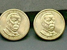 2012 P&D Grover Cleveland 1ST Term Presidential Dollar Set BU