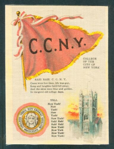 COLLEGE of the CITY of NEW YORK Tobacco SILK School Yell  1908 S23 C.C.N.Y.  - Zdjęcie 1 z 2