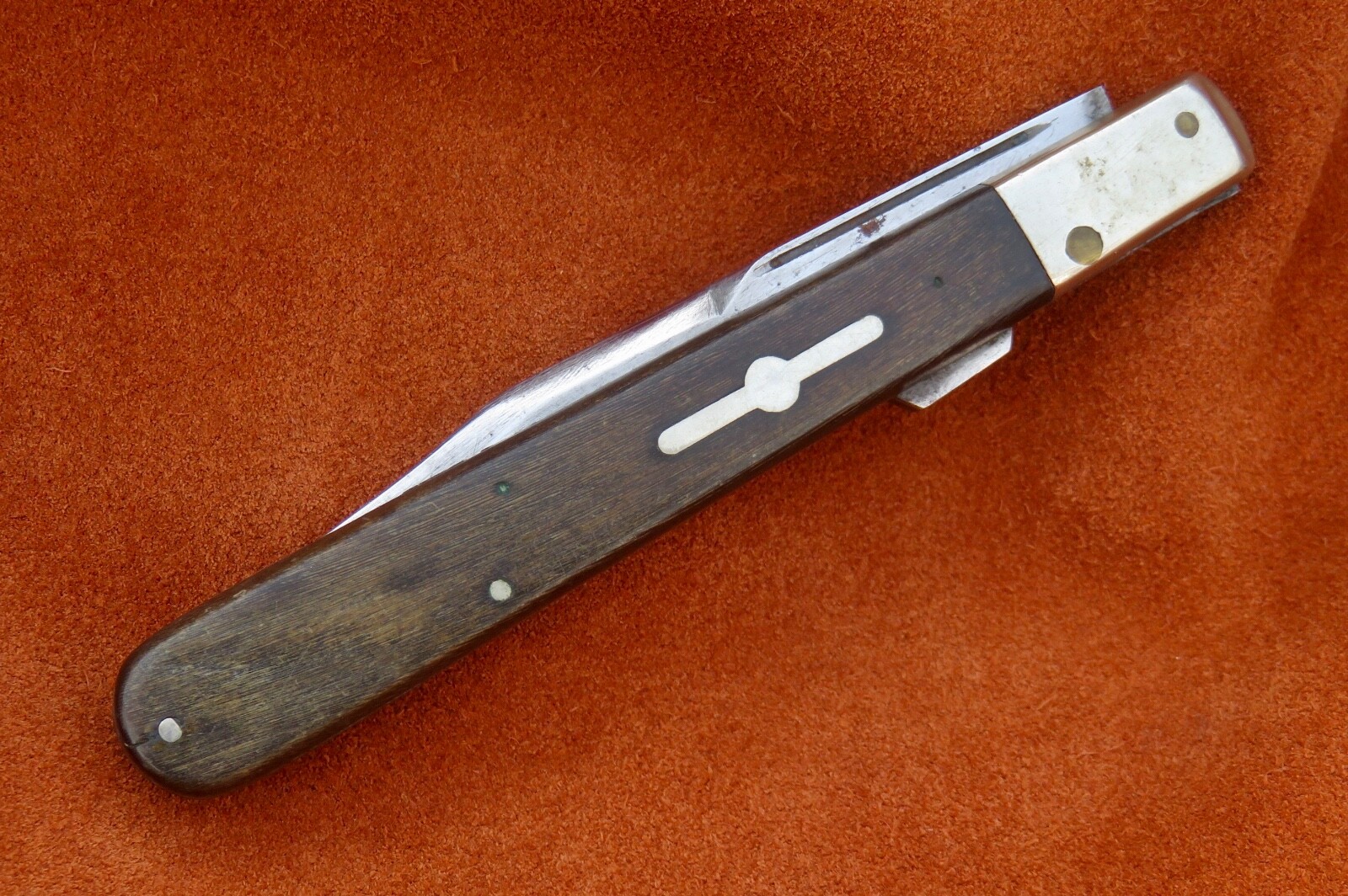 Vintage Antique Folding Pocket Knife Holley Lakeville 1844 Dirk Buffalo