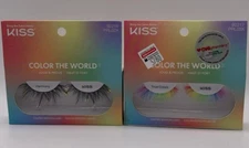 2PK Kiss Color The World Eyelash SET ~ True Colors & Harmony ~NEW~ FAST SHIPPING