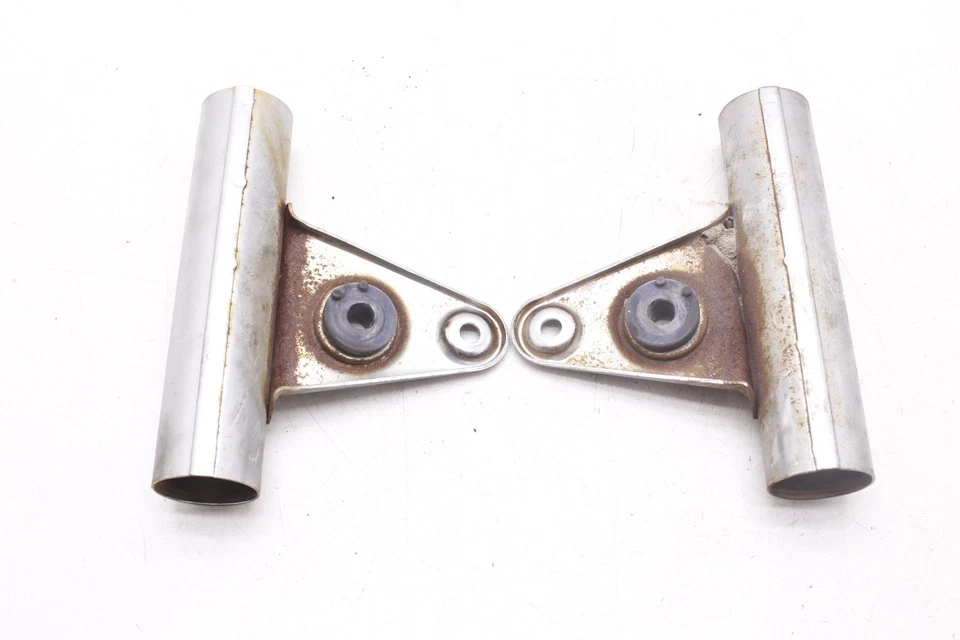 85 SUZUKI GS450L CHROME OEM FRONT FORK UPPER COVER TOP GUARD SHIELD COWL  - Image 3 of 4