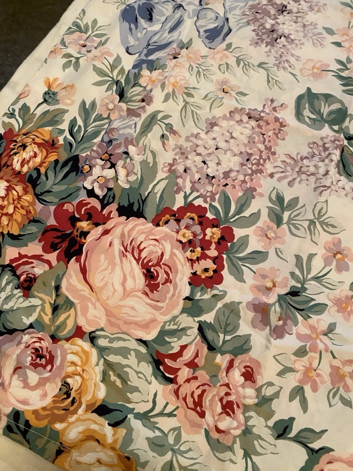 RALPH LAUREN ALLISON HOMEMADE FROM SHEETS CURTAIN PANELS QTY~ 2 50" x 46" - Image 3 of 4