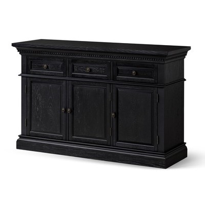 Maven Lane Theo Traditional Wooden Sideboard in Antiqued Black