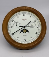 Sunbeam Weather Station Wall Clock 11  Oak Fr...