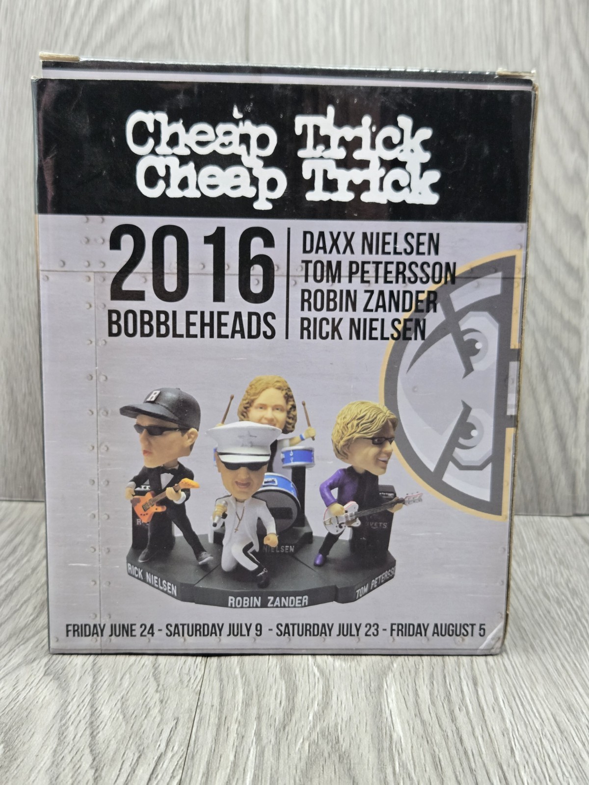 2016 Rockford Rivets Daxx Nielsen Cheap Trick Rock & Roll HOF Bobblehead SGA NIB