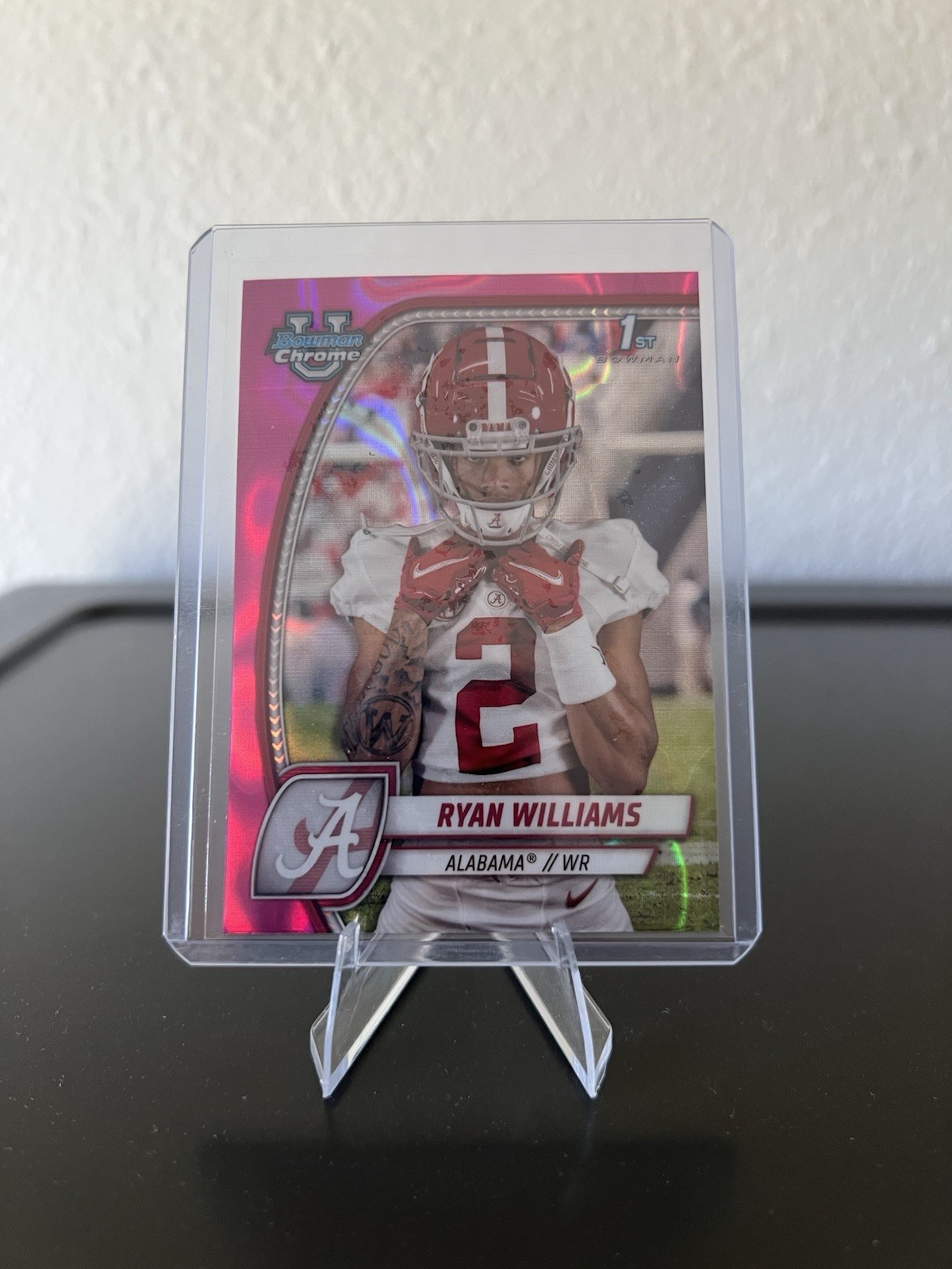 Topps Bowman Chrome 2024 Ryan Williams Pink Lava Refractor #53 Alabama