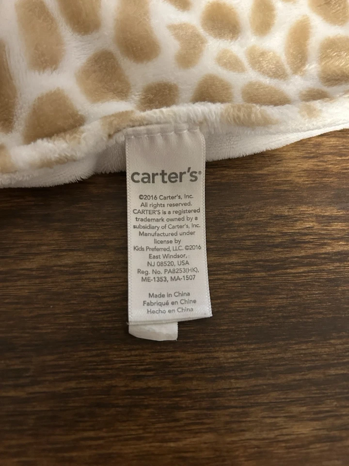 Carter’s Giraffe Lovey Peluche Manta de Seguridad Bebé Infante Chupete Soporte 14” Foto 3 de 4