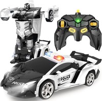 Transformator Ferngesteuertes Polizeiauto Spielzeug Rc Auto 360° Drehung FüR