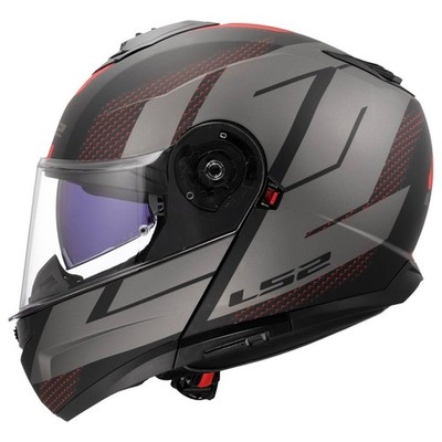 LS2 FF908 Strobe II Code matt schwarz grau Gr. S 55/56