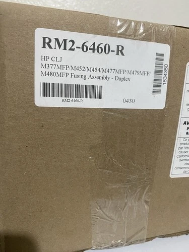 HP RM2-6460 Fuser 110V Unit LaserJet M452 M454 M477 M479 DUPLEX ONLY