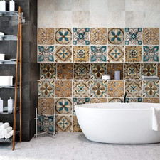 Stickers tiles kitchen bathroom tiles stickers PVC cement 10x10cm 36pcs IT