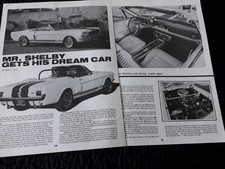 MR SHELBY Gets his Dream Car MUSTANG GT350 CONVERTABLE- Original 4 Page Article