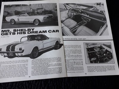 Mr Shelby bekommt sein Traumauto Mustang GT350 CABRIO - Original 4 Seiten Artikel