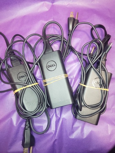 Dell 65W USB C Laptop  Used Charger Power Adapter  x 3!  Fast Shipping!