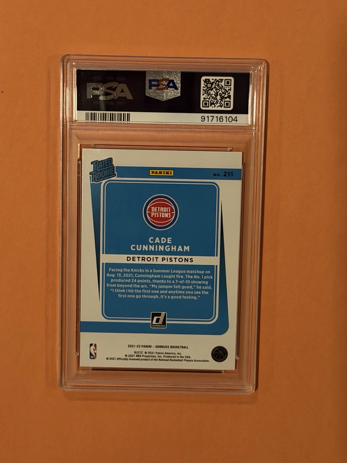 Anthony Edwards 💎 ROOKIE CARD Fast Break #258 PSA 9🔥 Timberwolves Panini Prizm view 3