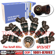 Set6 800cc Side Feed Fuel Injectors For Toyota Supra Soarer 2jz 1jz Gte 1j 2j