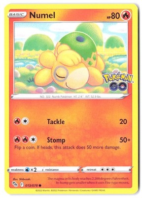 Numel 013/078 Pokemon GO NM