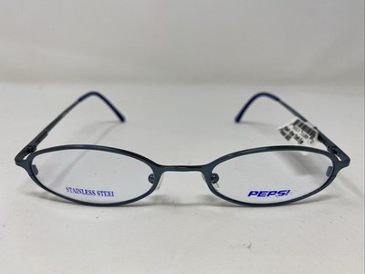 Pepsi Eyewear 6635 BLU 48-18-140 Blue Metal Full Rim Eyeglasses Frame !221