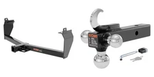 CURT Trailer Hitch 2in Receiver, Multi-Ball Mount w/ Hook & Hitch Lock Kit 13171