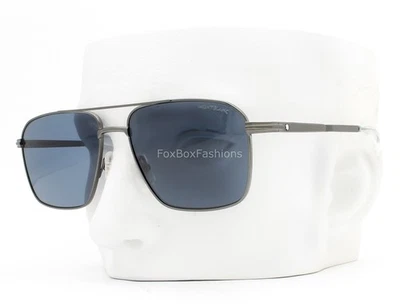 Gafas de sol Montblanc Navigator rutenio bronce tinte azul MB0278S 003 con estuche - Imagen 1 de 4
