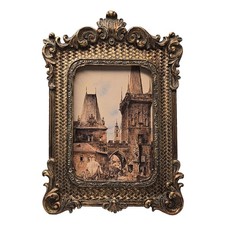 CISOO 5x7 Vintage Picture Frame Antique Ornate Bronze Gold Gothic Photo Frame...