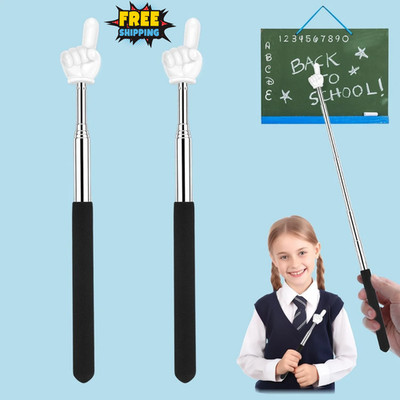 Retractable Teacher Pointer for Classroom Kids Reading, Dumero Extendable Finger