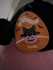 Squishmallows Emily the Bat in Pink Pumpkin Jack-O-Lantern 12" Large New W/Tags — photo 3
