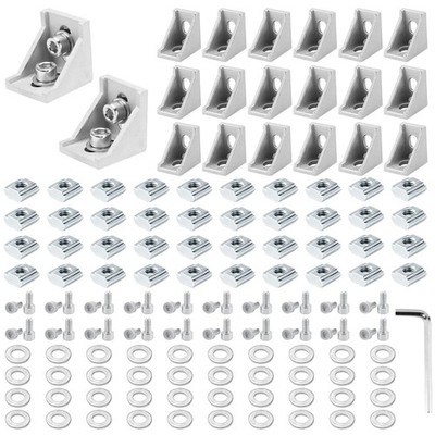 20 Set Silver 4040 Aluminum Profile Connector Kit