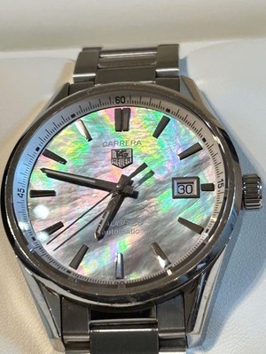 TAG HEUER CARRERA Calibre 5 自動巻き 本体 TAG Heuer Carrera Calibre 5 Black MOP Dial Automatic Watch Limited