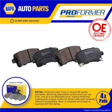 Brake Pads Set fits SAAB 9-5 YS3G 2.0D Rear 10 to 12 Proformer 13237765 New