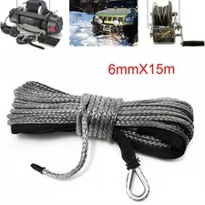 1/4"x50' 10000LBS Synthetic Winch Rope Line Recovery Cable ATV UTV 4X4 w/ Sheath