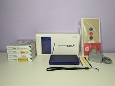 Boxed Nintendo DSi Console Metallic Blue, Charger + Games Bundle